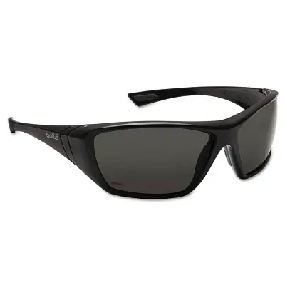 Bolle Safety 40150 Hustler Safety Glasses Polarized Lens Black Frame Mega Sale