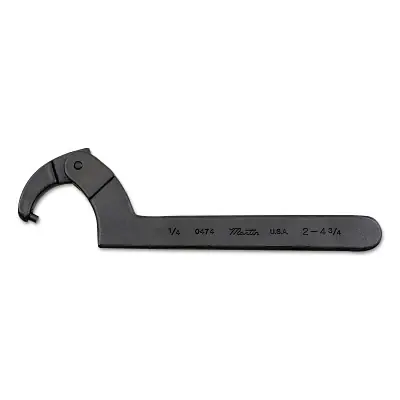 Today Only Martin Tools 474 Adjustable Pin Spanner Wrench 4 3/4 in Opening 1/4 in Pin 11 3/8 in