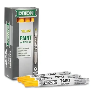Best Choice Dixon Ticonderoga 80223 Valve Action Paint Marker Medium Yellow