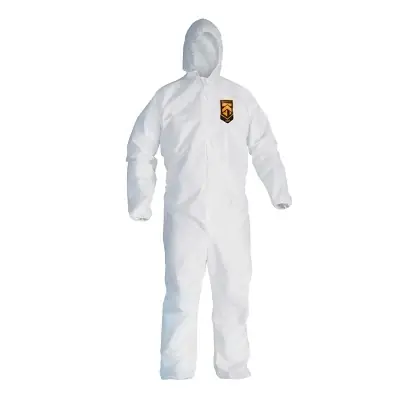 Best Seller KleenGuard KIM49115 A20 Breathable Particle Protection Coveralls with Hood, Elastic Back, Wrists, & Ankles, 2XL, White
