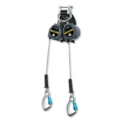 Weekend Sale Honeywell Miller MFLEC2-3/9FT TurboLite Edge Twin Leg Personal Fall Limiter 9 ft Steel Snap Hooks