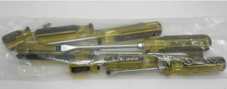 Today Only Stanley 66-158-A 100 Plus 8 Pc Combination Screwdriver Set Phillips Slotted 1/4 7/32 5/16 3/8