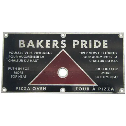 PLATE U1224A for Bakers Pride BKPU1224A Today Only