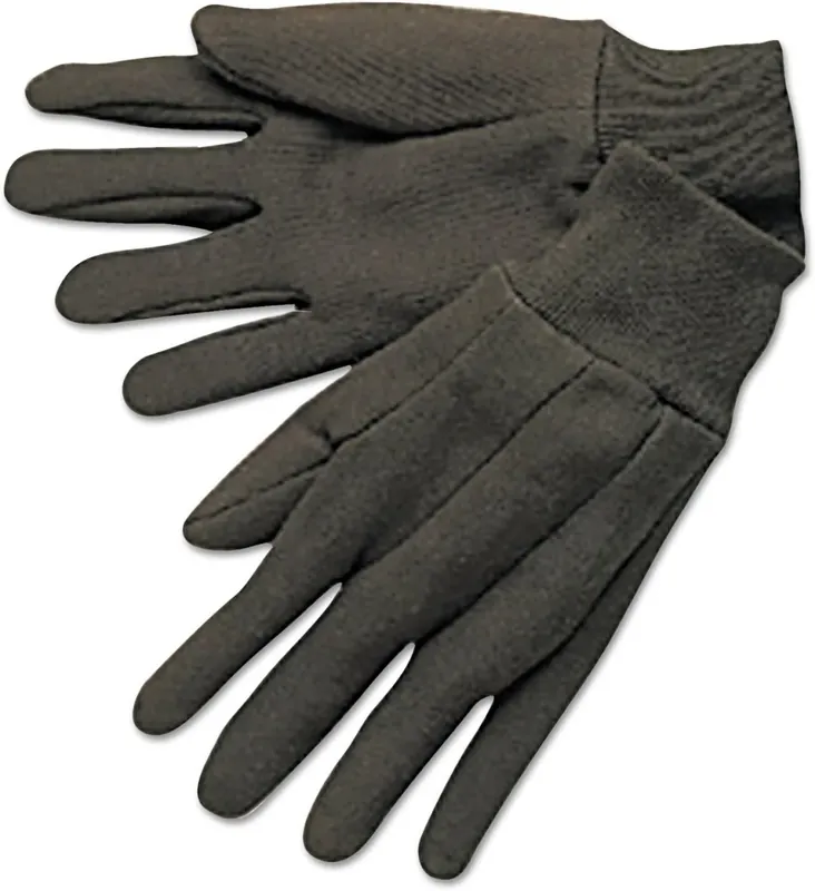 MCR Safety 7100 Jersey Cotton/Polyester Gloves Brown Large 12 Pair Luxury