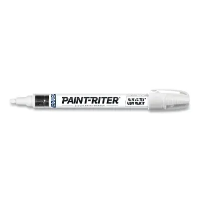Markal 96820 Paint-Riter Valve Action Paint Marker, White, 1/8 in Tip Budget