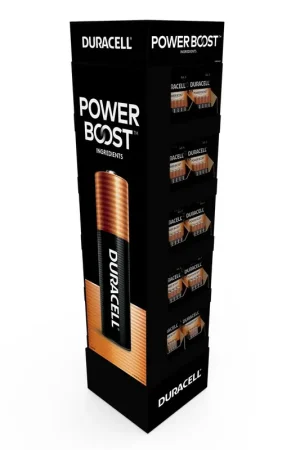 Duracell 41333-04649 Coppertop Battery Floor Display Case 90 Pack AA AAA 4-Pack Replacement MN1500B4Z MN2400B4Z Price Cut