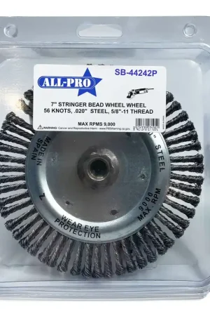 Buy Direct All-Pro SB-44242P Stringer Bead Wheel 7 inches 56 Knots .020 inches Steel Clamshell