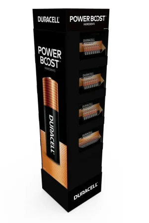 Duracell 41333-03986 Coppertop Tower Floor Stand Display - 44 Count, AA & AAA 16 pk Don't Miss Out