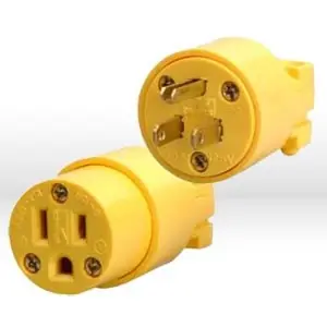Cheap 05985 Coleman Replacement Plugs,NEMA 5-15C,Yellow,Vinyl Female Connector