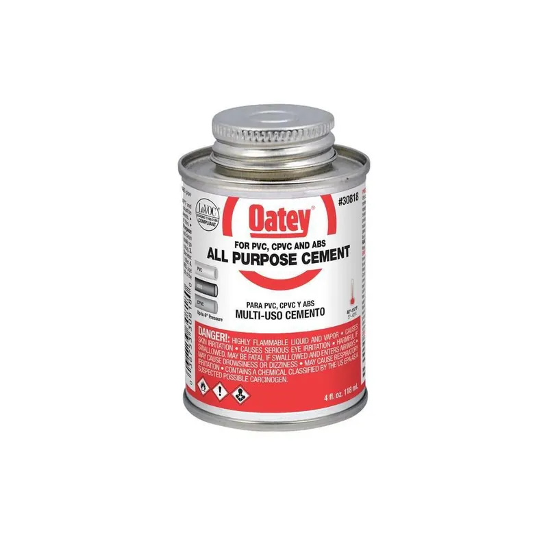 Direct From Factory Oatey 30818 4 oz. Medium Set All Purpose Clear Pipe Cement