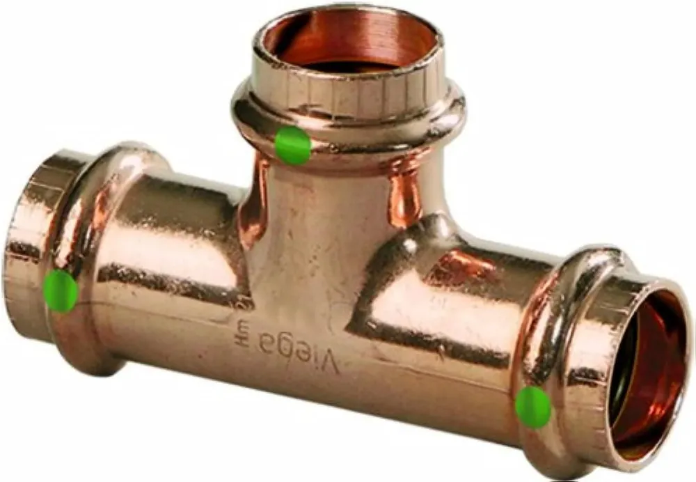 Viega 77467 ProPress Copper Tee 1-1/2 x 1-1/2 x 1 Time-Limited