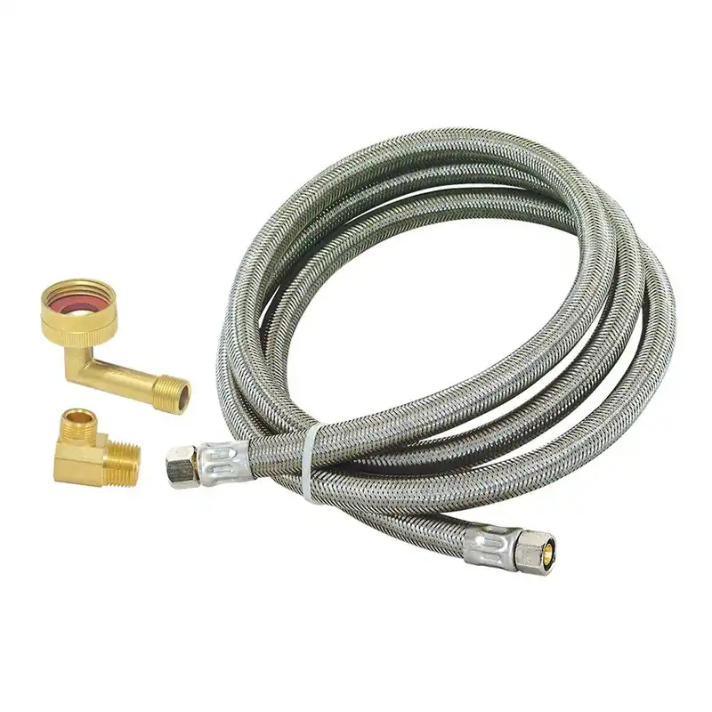 EZ-FLO 41045 3/8 in. 6 ft. Braided Stainless Steel Dishwasher Connector with 2 Brass Elbows Order Now