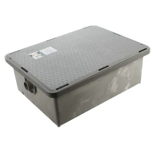 Best Price Canplas 3925A02LO Endura Lo-PRO Grease Trap 25 GPM 50 lbs with 2 Inch No-Hub Connector