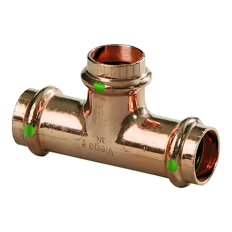 Secure Checkout Viega 77387 ProPress Tee 3/4 Inch x 3/4 Inch x 3/4 Inch Press x Press x Press