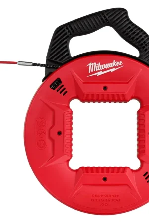 Milwaukee 48224195 Polyester Fish Tape With Flexible Metal Leader 100 Ft Best Seller