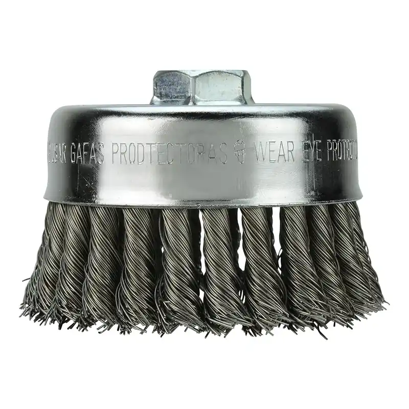 Bargain Milwaukee 48-52-1350 4 Inch Carbon Steel Knot Wire Cup Brush