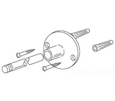 SLOAN DV1001A Bedpan Washer Wall Support Kit for SlimLine Flushometer Final Sale