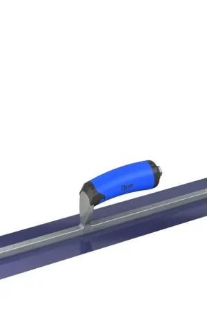 Affordable Bon Steel City 67-183 Blue Steel Finishing Trowel Square End 18 x 5 Inch Comfort Wave Handle