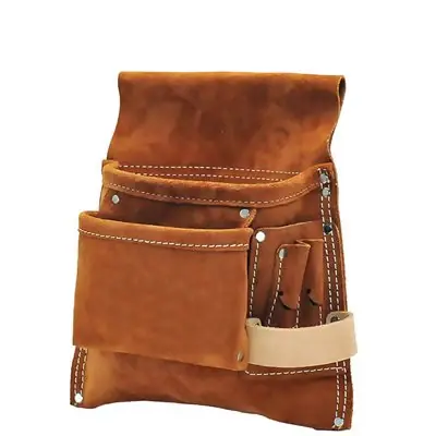 Markdown Bon 35-771 Nail & Tool Bag 5 Pocket Split Leather
