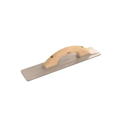 Fan Favorite Bon 22-120 Bevel End Cast Magnesium Float - 16 x 3 1/2 Wood Handle