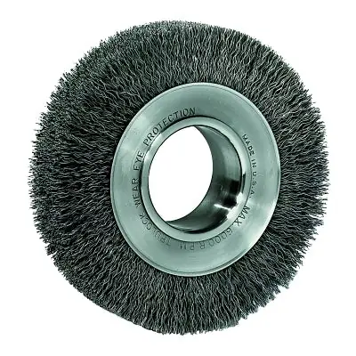 Don't Miss Out Weiler 3070 Wide-Face Crimped Wire Wheel 6 Inches Diameter 1.25 Inches Width 0.014 Inches Steel