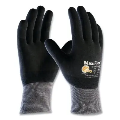 Save Now PIP 34-876/S MaxiFlex Ultimate Nitrile Coated Micro-Foam Grip Gloves Small Black/ Gray