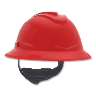 MSA 10215838 V-Gard C1 Hard Hat Fas-Trac III 4 Point Ratchet Non-Vented Red Buy Online