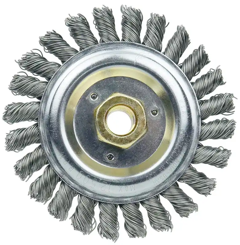 Best Price Weiler 79813 5 Dually Filler Pass Weld Cleaning Brush, 023 Stainless Fill, 5/8-11UNC Double-Hex Nut, Made in The USA (Pack of 5)