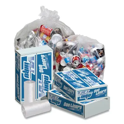 Best Seller Pitt Plastics P2410XC Vu Thru Trash Liner 10 gal 0.35 mil 24 x 23 in Natural