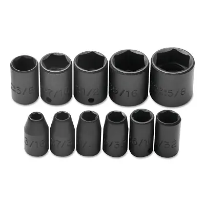 PROTO J69106 Torqueplus 11 Piece Impact Socket Sets, 1/4 in While Supplies Last