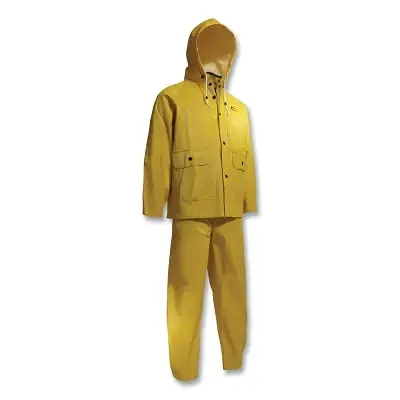 Best Price Onguard 7601700.XL Webtex 3-Pc Rain Suit with Hooded Jacket/Bib Overalls 0.65 mm X-Large