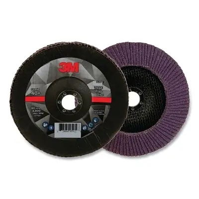 3M 7100178128 Flap Disc 769F 7 in dia 40+ Grit 0.875 in arbor 8600 RPM Budget