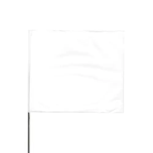 Discount Presco 4530W Stake Flags PVC White 30 inches 100 Pack