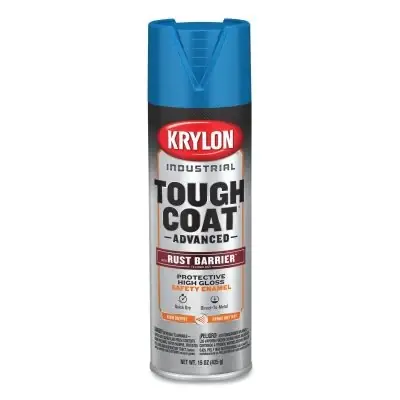 Clearance Krylon K00249008 Tough Coat Advanced with Rust Barrier Technology Spray Paint 15 oz Safety Blue Gloss