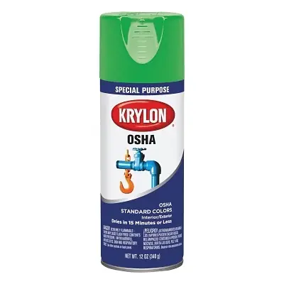 Cheap Krylon K02012777 OSHA Safety Color Spray Paint 12 oz Fill Safety Green Gloss