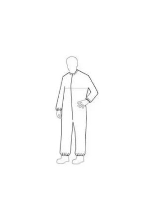 Professional Grade DuPont IC253BWHXL00250C Tyvek IsoClean Coverall, X-Large, Clean Processed, White, Pack of 25