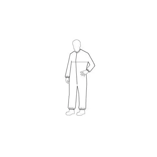 Professional Grade DuPont IC253BWHXL00250C Tyvek IsoClean Coverall, X-Large, Clean Processed, White, Pack of 25
