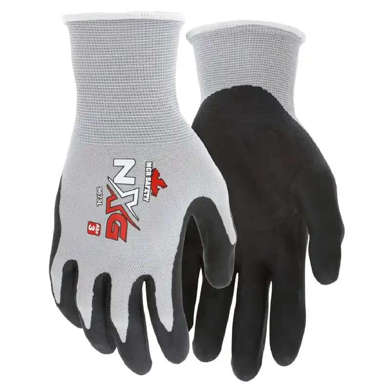 MCR Safety 9673M NXG Work Gloves Medium Gray Black Nitrile Foam Coated Palm 12 Pair Mega Sale