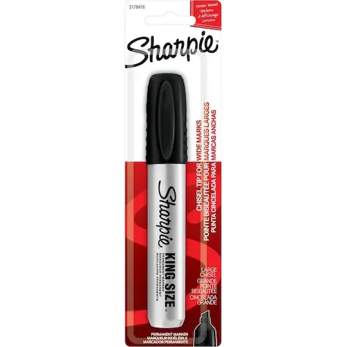 Secure Checkout Sharpie 2178476 King Size Permanent Marker Black Large Chisel Tip 6 Pack
