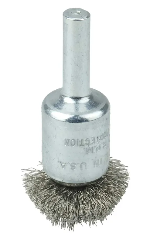 Express Delivery Weiler 10042 Circular Flared Crimped Wire End Brush 0.006 Stainless Steel Fill