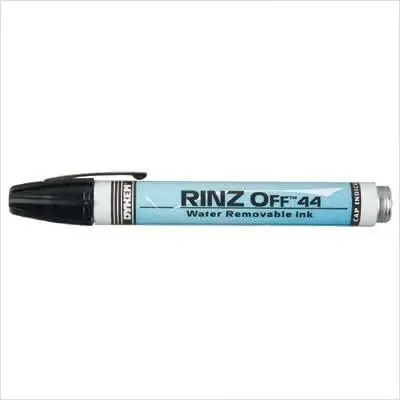 Dykem 44109 Rinz-Off Black Broad Marking Pen 1 Count (Pack of 12) Super Sale