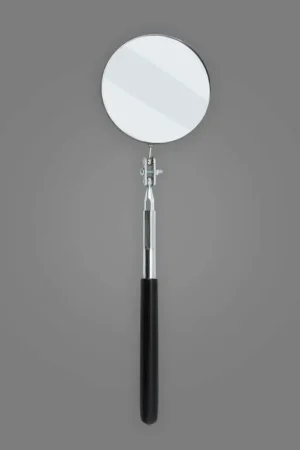 Limited Time Ullman S-2 Circular Telescoping Mirror Heavy Duty Vinyl Grip 3-1/4 Diameter 11 to 15 Extended Handle Length