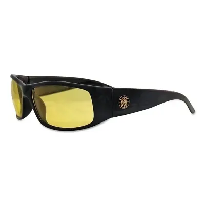 Buy Today Smith and Wesson 21305 Elite Safety Glasses Anti-Fog Amber Polycarbonate Lens Black Nylon