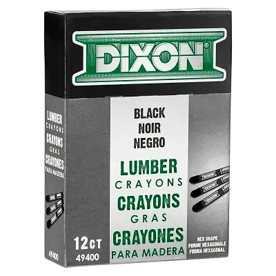 Big Sale Dixon Ticonderoga 49400 Lumber Crayon Carbon Black 12 Pack