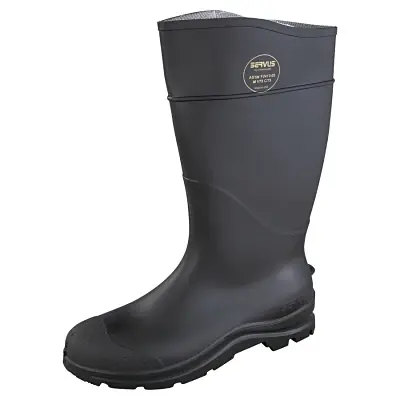 Fan Favorite Servus 18821-120 CT Economy Knee Boots Steel Toe Size 12 16 in H PVC Black
