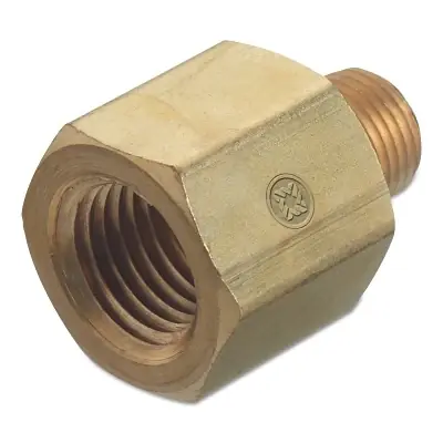 Certified Western Enterprises BA-6-4HP Pipe Thread Adapters Brass 1/4 inch NPT(M); 3/8 inch NPT