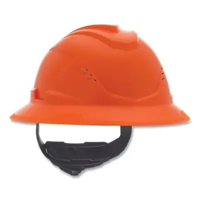 MSA 10215834 V-Gard C1 Hard Hat Fas-Trac III 4 Point Ratchet Vented Orange Buy Online
