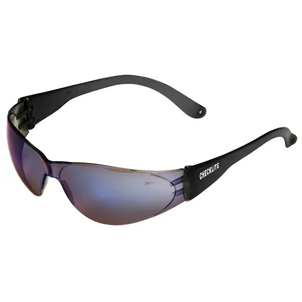 Fan Favorite MCR Safety CL118 Checklite Eyewear Blue Frame Blue Mirror Lens