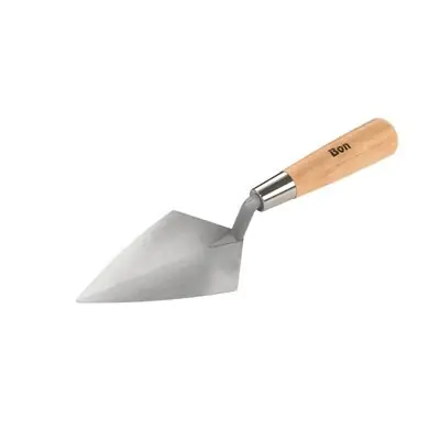 Final Sale Bon 11-629 Carbon Steel Pointing Trowel - 7 Inches With Wood Handle