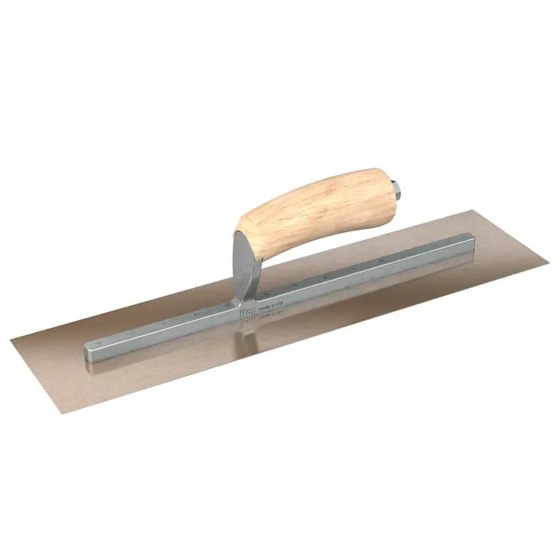 Crafted Bon Steel City 66-128 Golden Stainless Steel Finishing Trowel 16 x 4